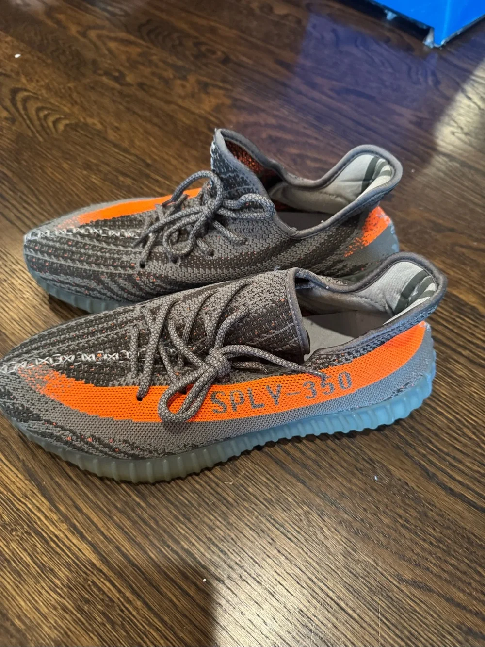 Yeezy Boost 350 V2 Gray with Orange Stripe